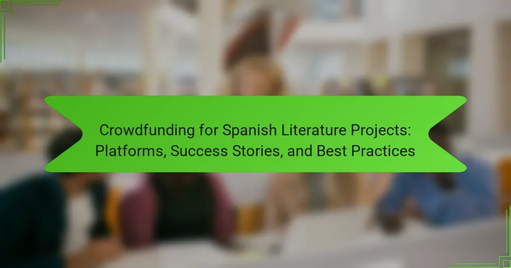 Crowdfunding for Spanish Literature Projects: Platforms, Success Stories, and Best Practices
