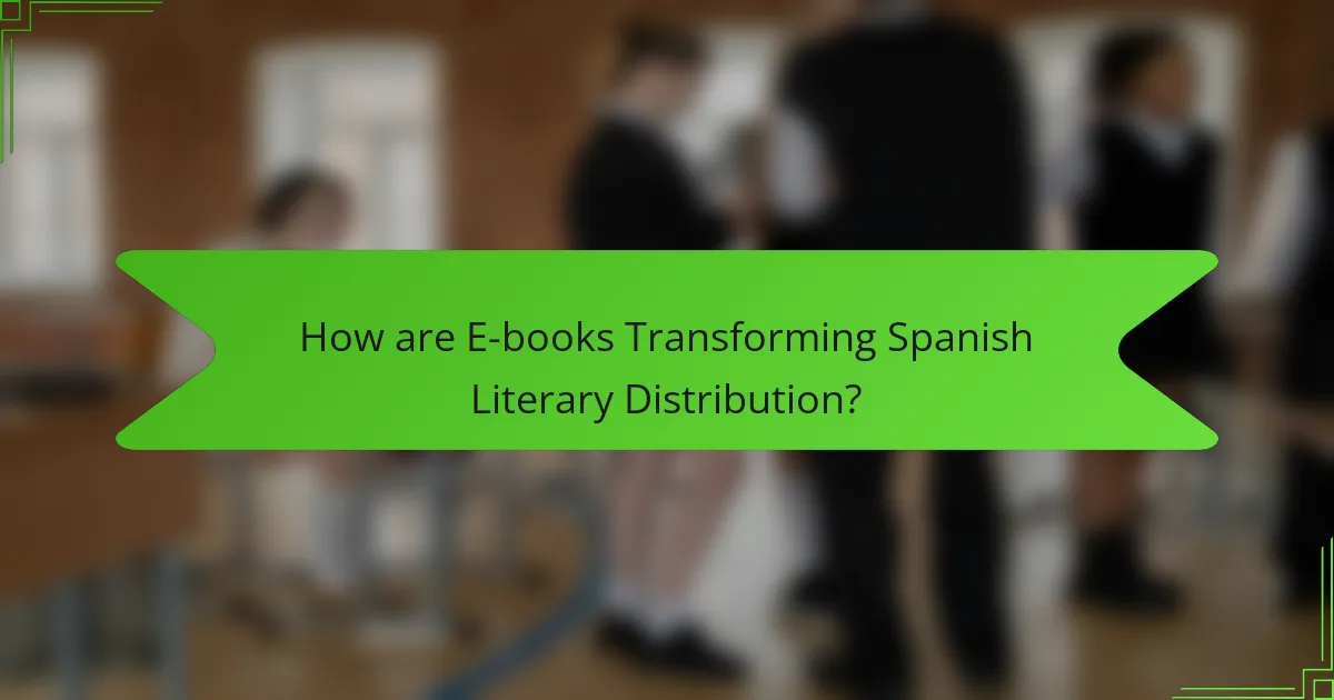 How are E-books Transforming Spanish Literary Distribution?